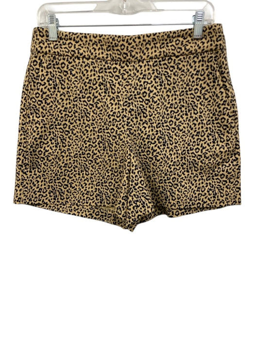 J. Crew Size 6 Tan & black Cotton Leopard High Rise Shorts Tan & black / 6