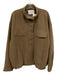 Aritzia Size L Tan Polyester Cupro Lining Bomber Front Zip Jacket Tan / L