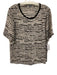 Vince Size M Black & Beige Silk Short Sleeve Patch Pocket Abstract Top Black & Beige / M