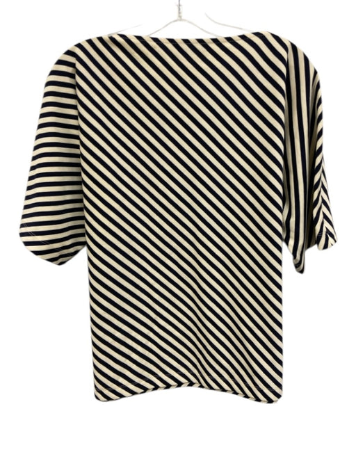 Tory Burch Size S striped Cotton Short Sleeve Patch Pocket Oversize Top striped / S