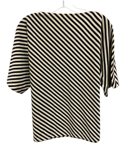 Tory Burch Size S striped Cotton Short Sleeve Patch Pocket Oversize Top striped / S