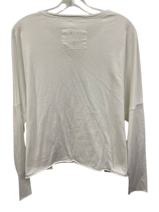 Frank & Eileen Size M White Cotton Long Sleeve Relaxed Top White / M