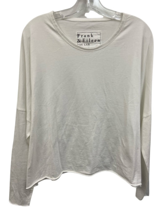 Frank & Eileen Size M White Cotton Long Sleeve Relaxed Top White / M