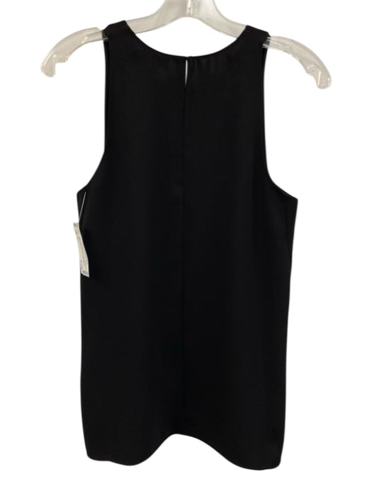 Vince Size S Black Polyester Keyhole Back Sleeveless Split Hem Top Black / S
