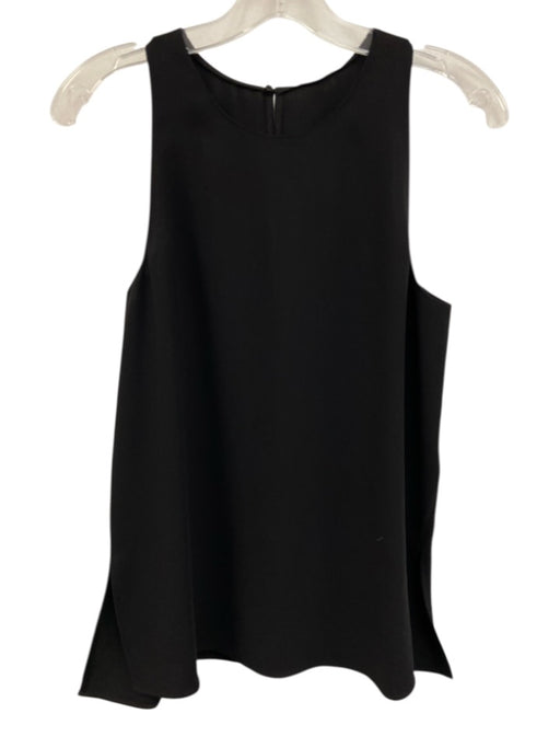 Vince Size S Black Polyester Keyhole Back Sleeveless Split Hem Top Black / S
