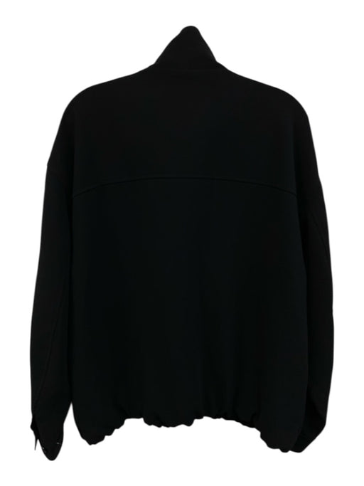 Aritzia Size M Black Polyester Cupro Lining Bomber Front Zip Jacket Black / M