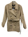 J. Crew Size XS Khaki Cotton Double Breast Button Pockets Lapel Belt Inc Coat Khaki / XS