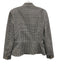 Tory Burch Size 6 Navy Blue & White Cotton Blend Mock Neck Geometric Jacket Navy Blue & White / 6