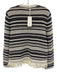 Tory Burch Size M Navy & white Cotton Round Neck Striped Hook & Eye Cardigan Navy & white / M