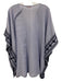 Tory Burch Size XS/S Blue Cotton Drawstring Pinstripe Embroidered Dress Coverup Blue / XS/S