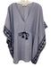 Tory Burch Size XS/S Blue Cotton Drawstring Pinstripe Embroidered Dress Coverup Blue / XS/S