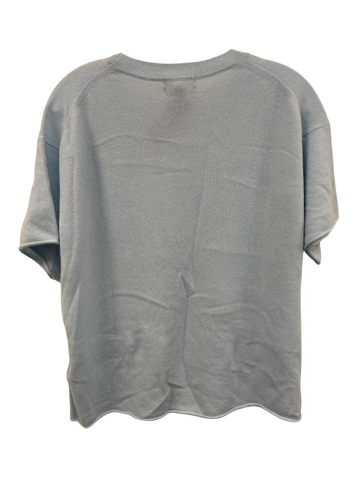 J. Crew Size M Baby Blue Cashmere Ribbed Collar Rolled Edges Sweater Baby Blue / M