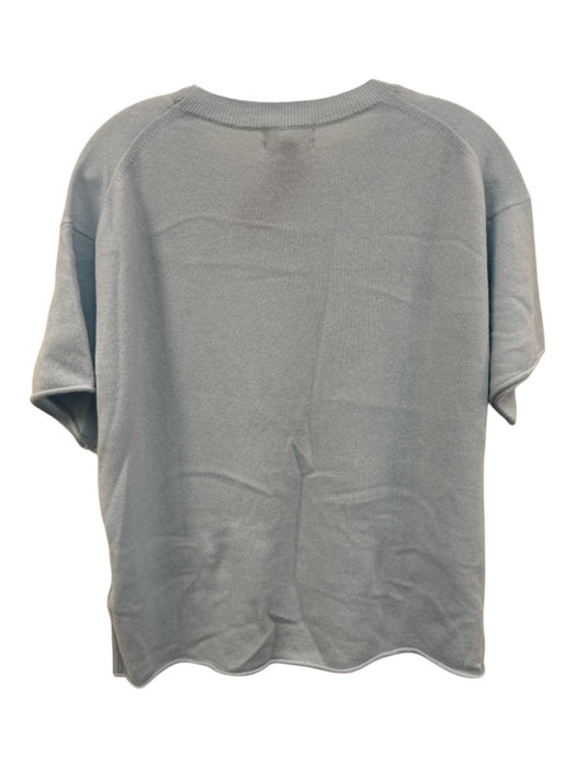 J. Crew Size M Baby Blue Cashmere Ribbed Collar Rolled Edges Sweater Baby Blue / M