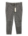 Tory Burch Size 4 Navy & White Print Cotton Blend Jacquard Geometric Pants Navy & White Print / 4