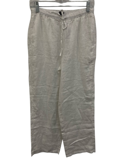 J. Crew Size XS White Linen Drawstring Straight Pants White / XS
