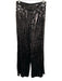 Alice + Olivia Size 6 Black Polyester Sequin High Rise Wide Leg Pants Black / 6