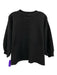 Rachel Comey Size XS/S Black Cotton Raw Hem Crew Neck Half Sleeve Sweatshirt Top Black / XS/S