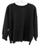 Rachel Comey Size XS/S Black Cotton Raw Hem Crew Neck Half Sleeve Sweatshirt Top Black / XS/S
