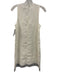 J. Crew Size XS White & Navy Blue Linen Stripe Trim Scoop Neck Shift Dress White & Navy Blue / XS