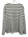 J. Crew Size M White & Navy Blue Cotton Stripe Boat Neck Long Sleeve Sweater White & Navy Blue / M
