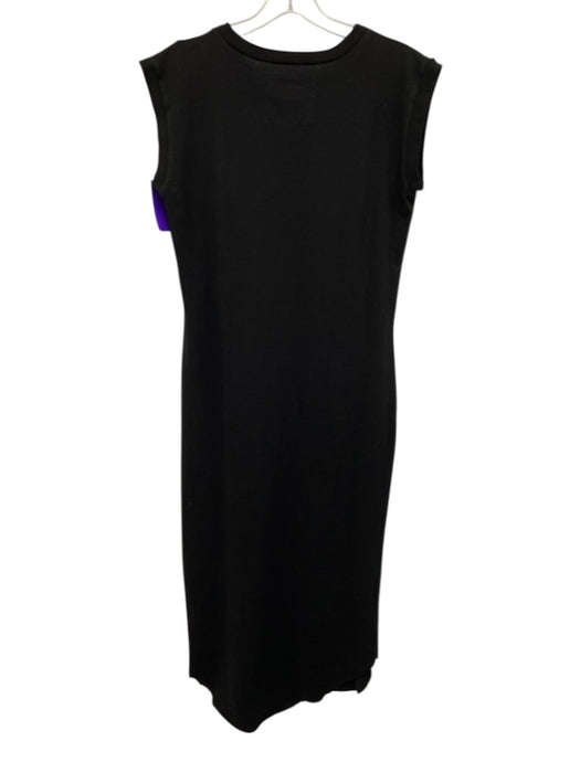Frank & Eileen Size S Black Cotton Sleeveless Raw Hem Midi Dress Black / S