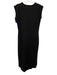 Frank & Eileen Size S Black Cotton Sleeveless Raw Hem Midi Dress Black / S