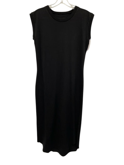 Frank & Eileen Size S Black Cotton Sleeveless Raw Hem Midi Dress Black / S