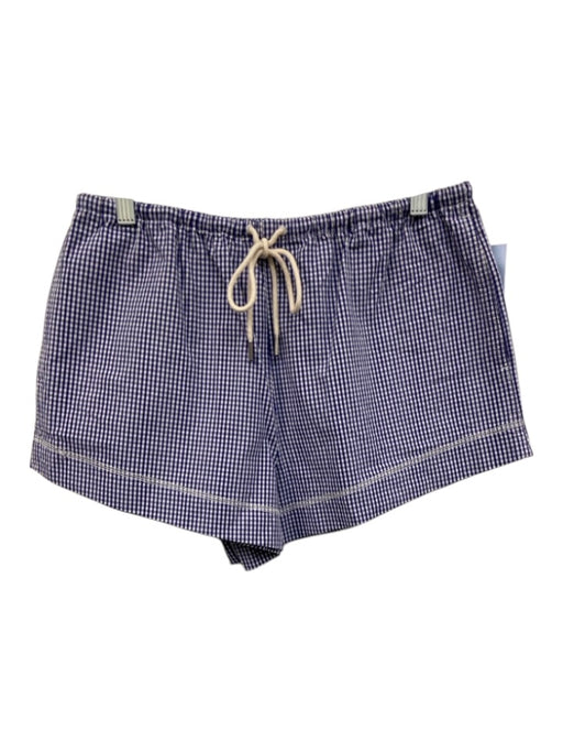 J. Crew Size S Blue & White Cotton Gingham Drawstring Waist Shorts Blue & White / S