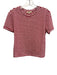 Madewell Size S Red & White Pima Cotton Stripe Crop short sleeve Top Red & White / S