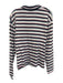 Frank & Eileen Size M White, Navy Blue, Red Cotton Stripe Collar Long Sleeve Top White, Navy Blue, Red / M
