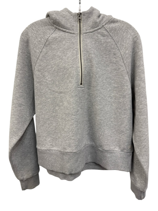 Vuori Size Est. S/M Gray Polyester Blend Fleece Heathered Quarter Zip Sweater Gray / Est. S/M