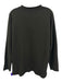 Frank & Eileen Size M Black Cotton Raw Edge Long Sleeve Sweater Black / M