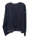 J. Crew Size M Navy Blue Cotton Contrast Stitch Boatneck Long Sleeve Sweater Navy Blue / M