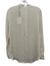 Theory Size M Cream Silk pleat back Long Sleeve Button Down Top Cream / M