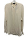 Theory Size M Cream Silk pleat back Long Sleeve Button Down Top Cream / M