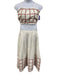 Loeffler Randall Size 6/8 White, Red, Green Cotton Pintuck Crop Midi Skirt Set White, Red, Green / 6/8