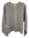 Vince Size S Gray Wool & Silk Waffle Knit Ribbed Trim Long Sleeve Sweater Gray / S
