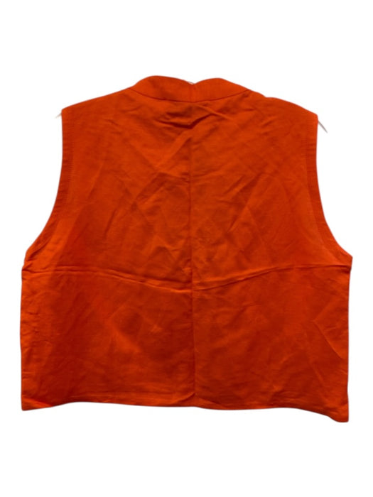 Hunter Bell Size 6/M Orange Linen Blend Sleeveless Pleat Wide Leg Pant Set Orange / 6/M