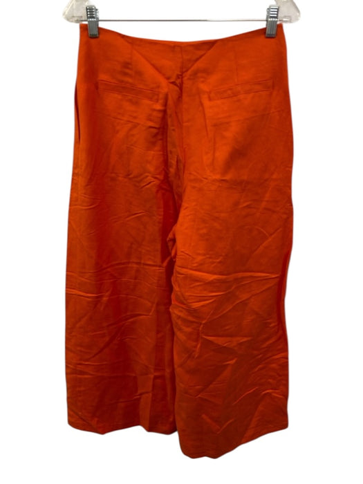 Hunter Bell Size 6/M Orange Linen Blend Sleeveless Pleat Wide Leg Pant Set Orange / 6/M