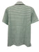 Tory Sport Size M Green & White Polyester Ruffle Stripe Short Sleeve Polo Top Green & White / M