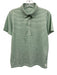 Tory Sport Size M Green & White Polyester Ruffle Stripe Short Sleeve Polo Top Green & White / M