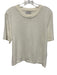 Evereve Size L Cream White Viscose Blend Perforated Open Knit Short Sleeve Top Cream White / L