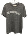 Wheat Size M Gray & Cream Polyester Blend Heathered Short Sleeve T Shirt Top Gray & Cream / M