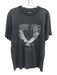 Anine Bing Size S/P Charcoal Gray Organic Cotton Logo Top Charcoal Gray / S/P