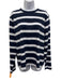J Crew Size M Navy Blue & White Cotton Horizontal Stripes Long Sleeve Top Navy Blue & White / M
