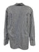 Frame Size S Black & White Organic Cotton Button Vertical Stripes Top Black & White / S