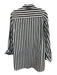 The Frankie Shop Size XL Charcoal Gray & White Cotton Vertical Stripes Top Charcoal Gray & White / XL