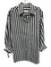 The Frankie Shop Size XL Charcoal Gray & White Cotton Vertical Stripes Top Charcoal Gray & White / XL