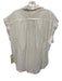 Citizens of Humanity Size M White Cotton Cap Sleeve Collar Button Semi-Sheer Top White / M