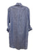 Emily Phillips Size L / 3 Chambray Blue Linen Button Front Pockets Dress Chambray Blue / L / 3